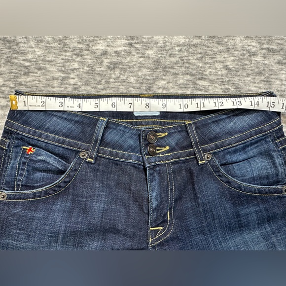 HUDSON Low Rise Signature Boot Cut Flap Pocket Jeans Elm Size 28 - Picture 12 of 14